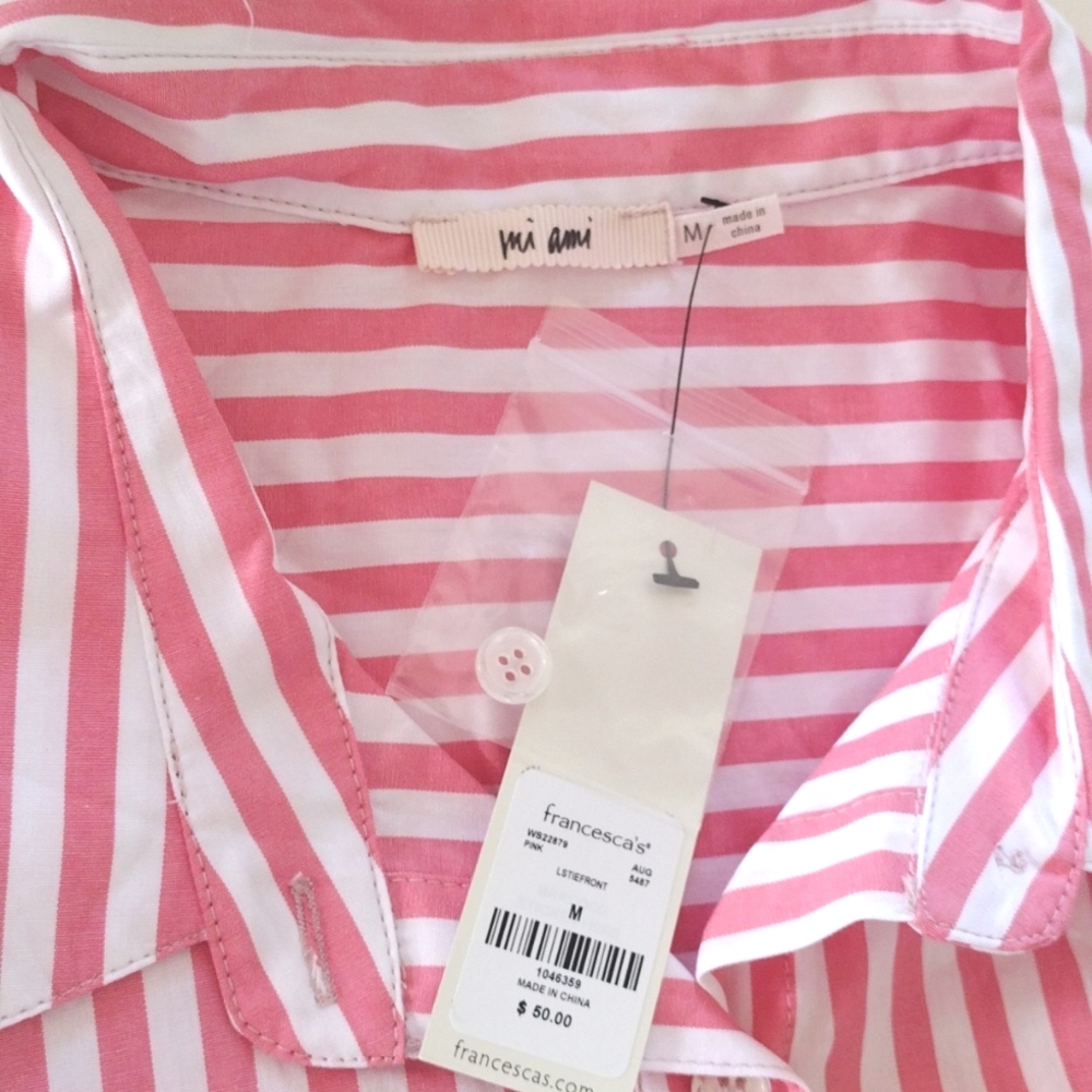 Francesca's Mi Ami Lorna Button Down Top. Size M - Picture 15 of 15